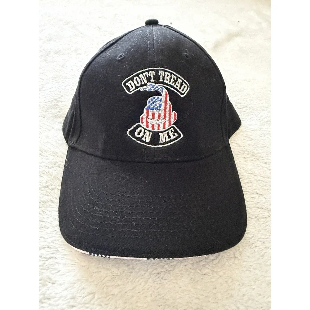Kati sportcap, 'Dont Tread on Me' black patriotic hat, OS, adjustable back